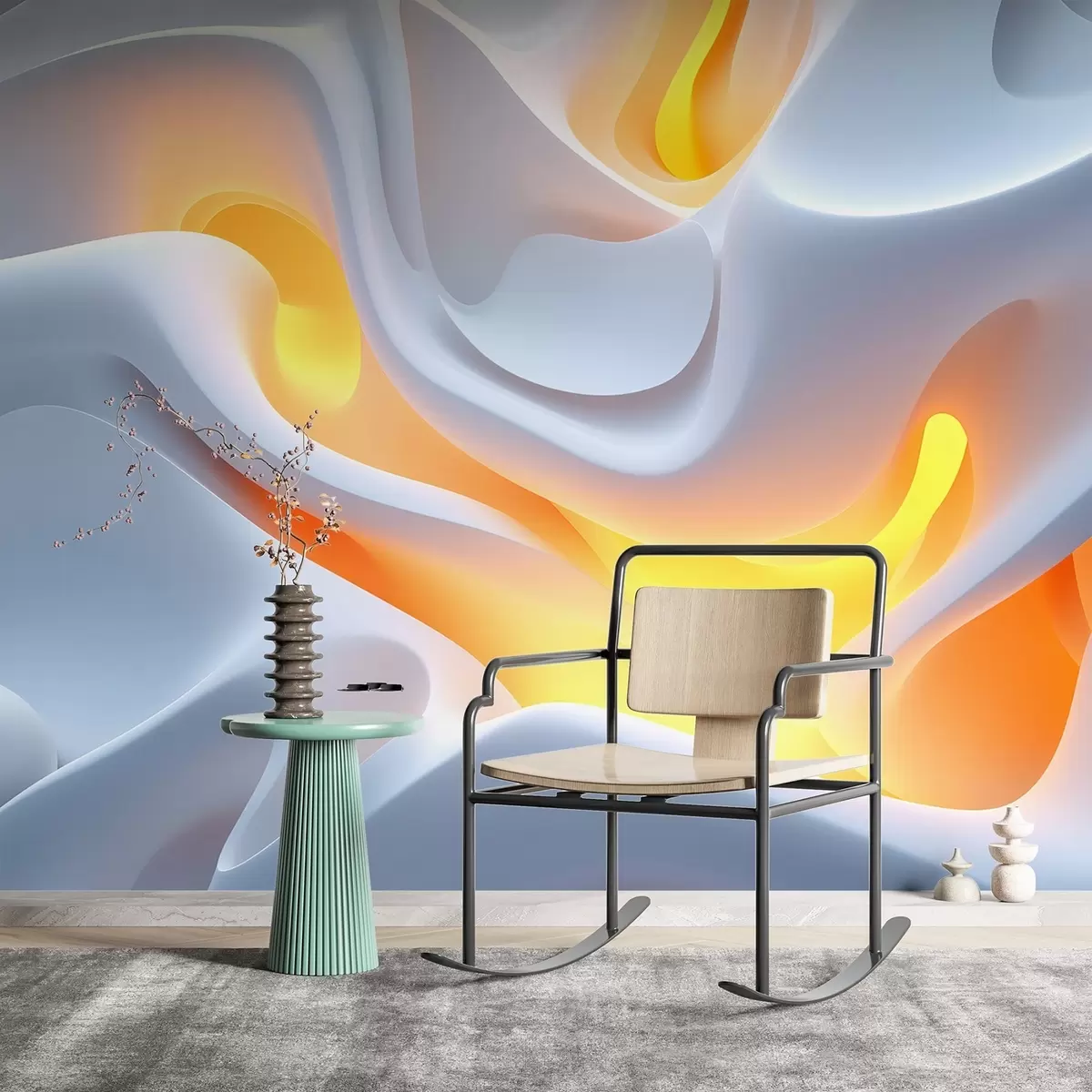 Fototapeedid Abstraktsed linnalained koos simuleeritud sisemise säraga w02249