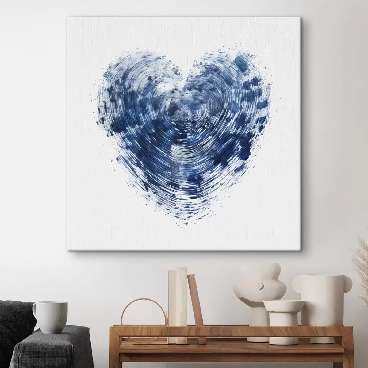 Pilt Sinine tekstuurne süda s41707