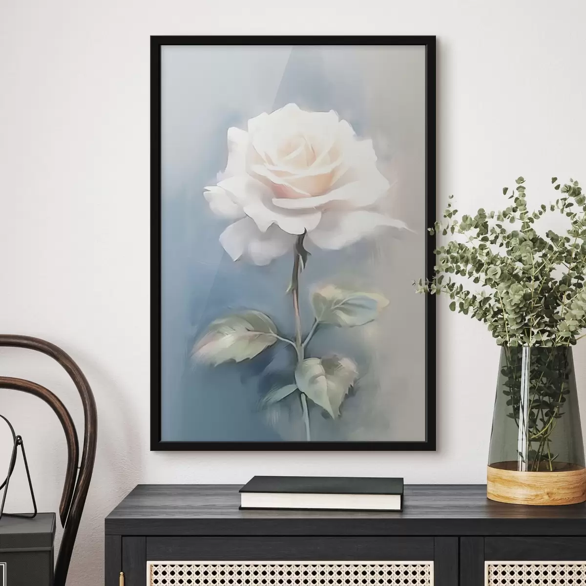 Plakat Valge roos f41696