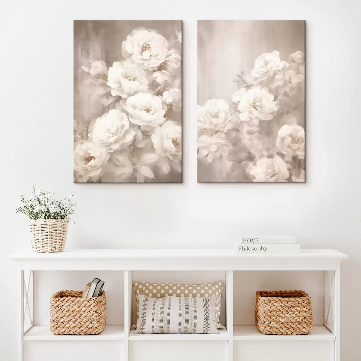 Pilt Valged vintage lilled m00384