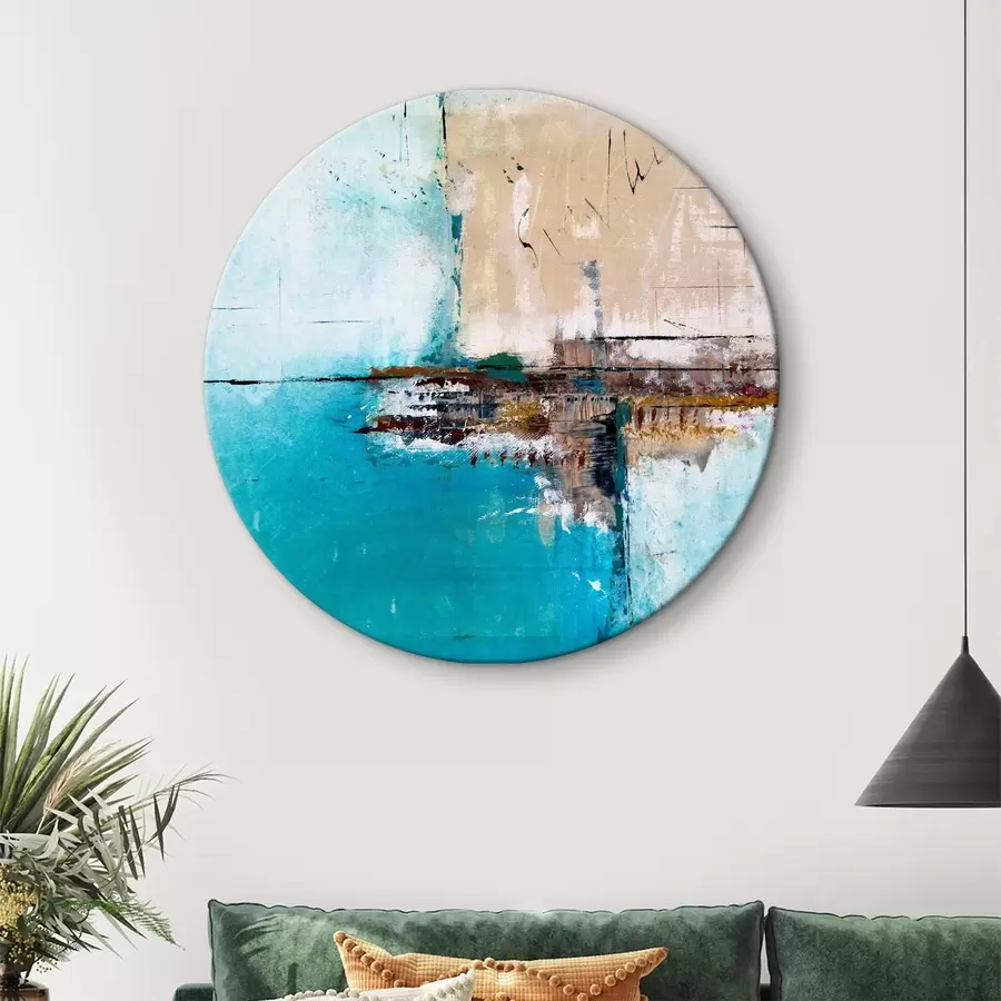 Pilt Abstraktne linn taevasinisel alal r01169