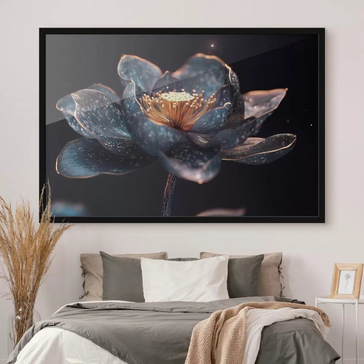 Plakat Graatsiline lill tumedal taustal f41837