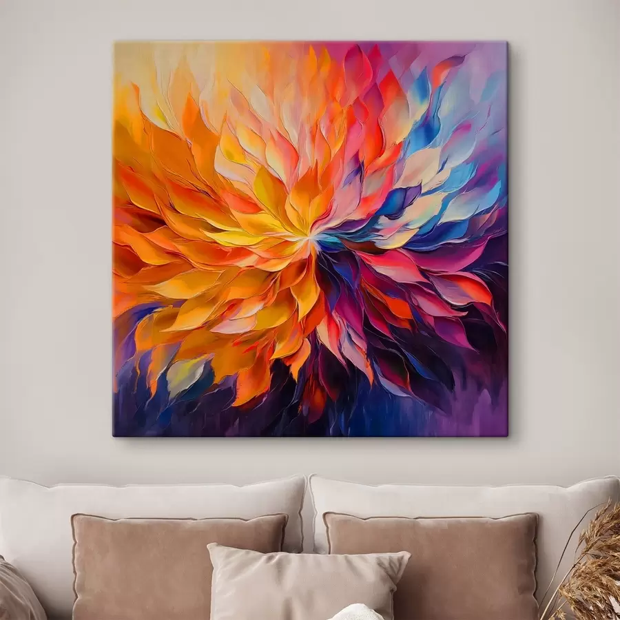 Pilt Värviliste kroonlehtede abstraktne plahvatus s41814