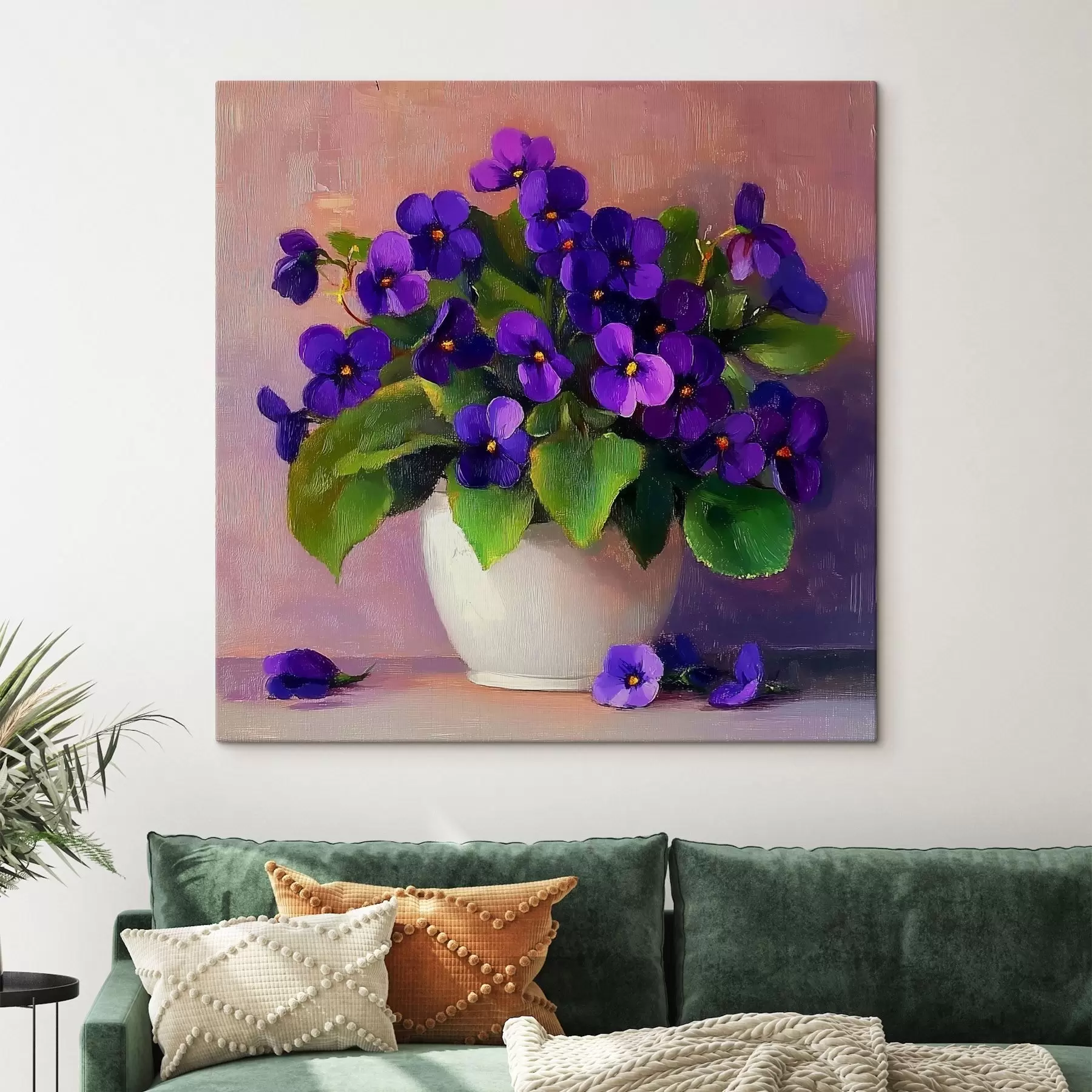 Pilt Lillad violetid valges potis s41823