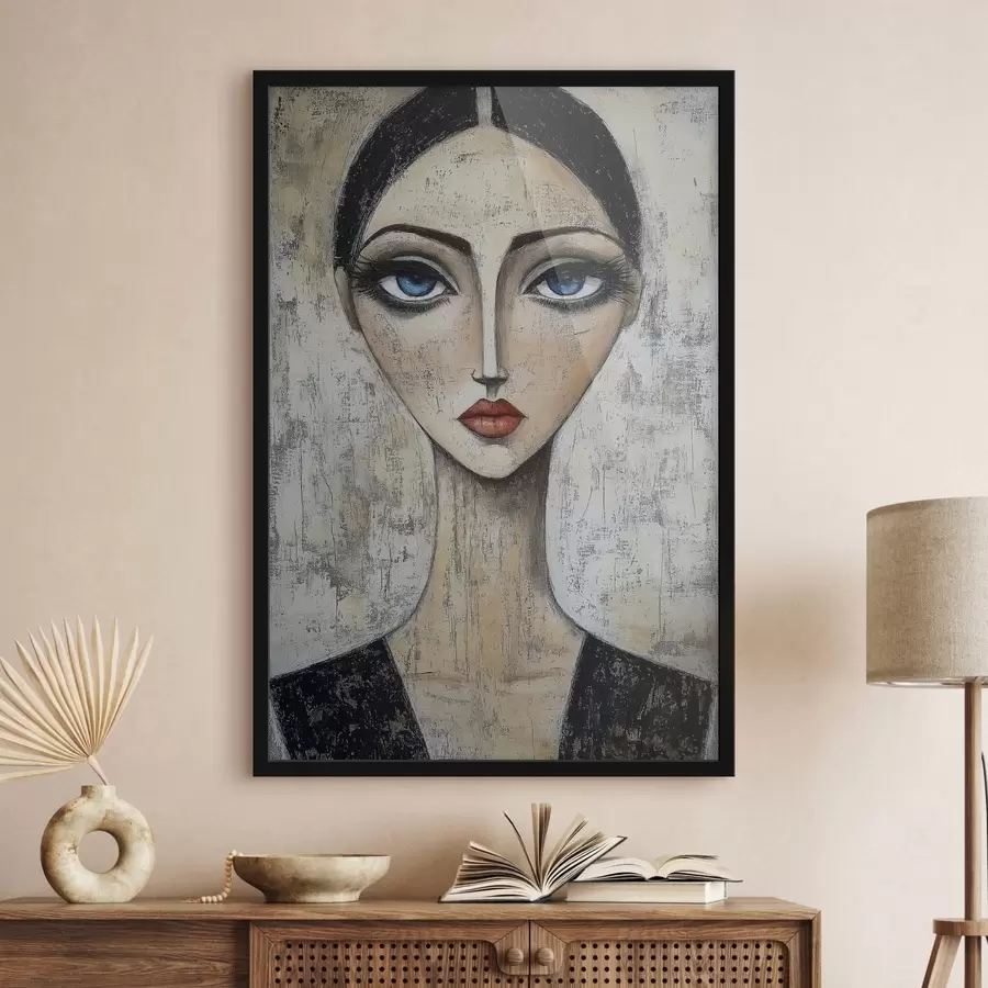 Fototapeedid Väljendavate silmadega naise portree stiliseeritud tehnikas f41811