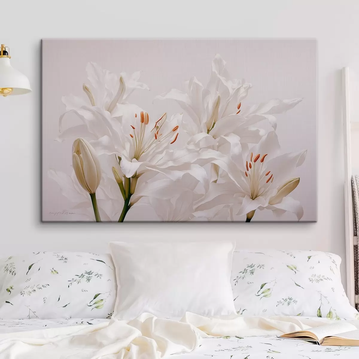 Pilt Valged liiliad valgel taustal s41513