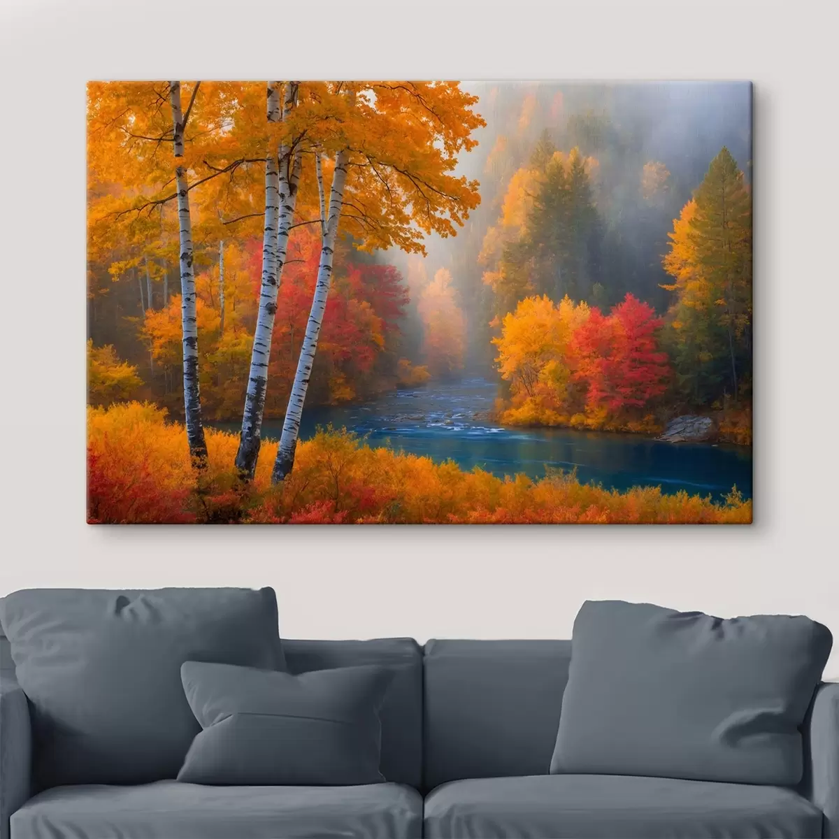 Pilt Jõgi sügiseses metsas s41592