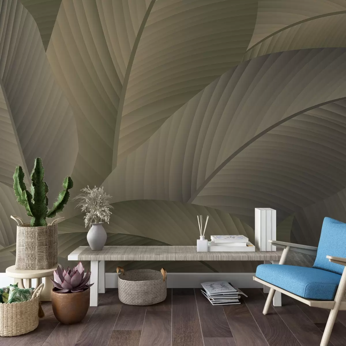 Fototapeedid Suured pruunid lehed w02366v2