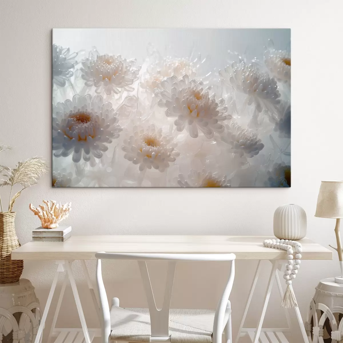 Pilt Valged krüsanteemid s41879