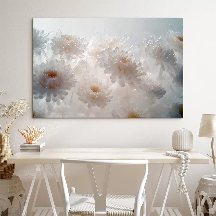 Pilt Valged krüsanteemid s41879