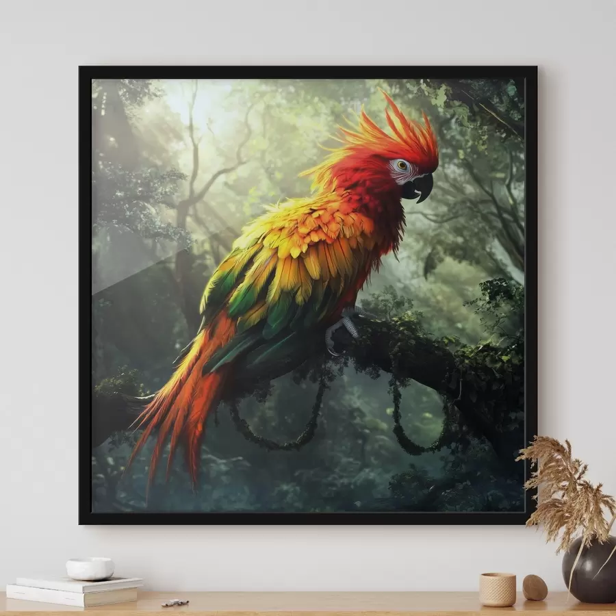 Fototapeedid Värviline papagoi džunglis f41967