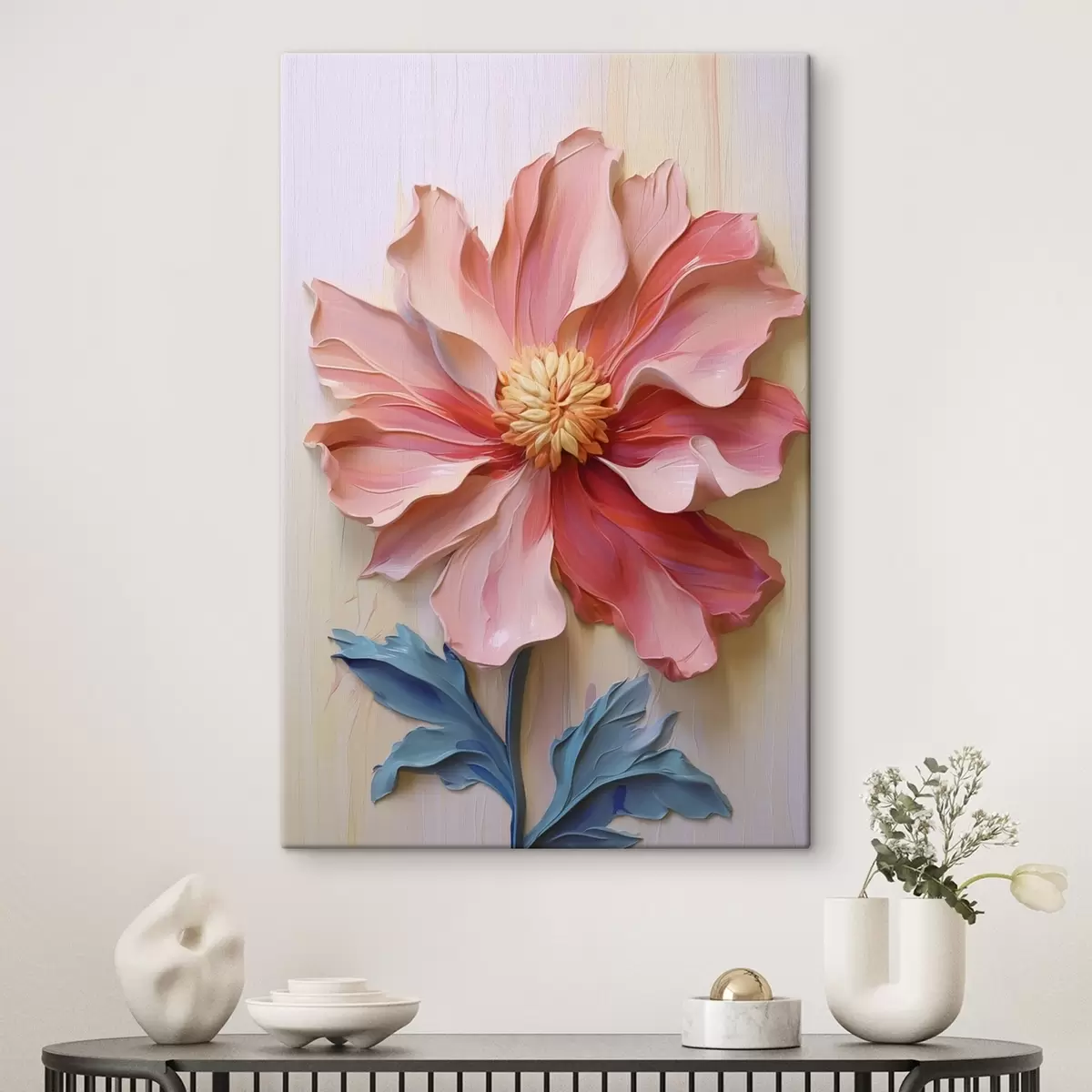 Pilt Roosa lille imitatsiooni värvilöögid s41941