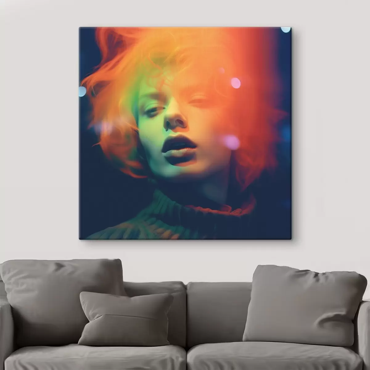 Pilt Hele värviline portree tumedal taustal s41942