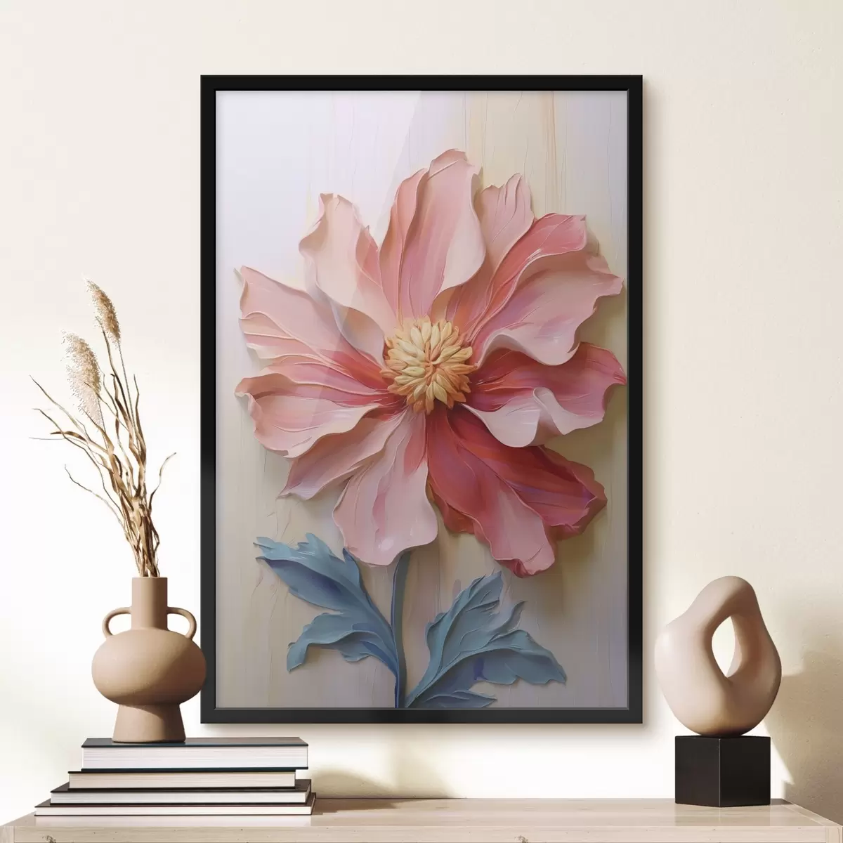 Plakat Roosa lille imitatsiooni värvilöögid f41941