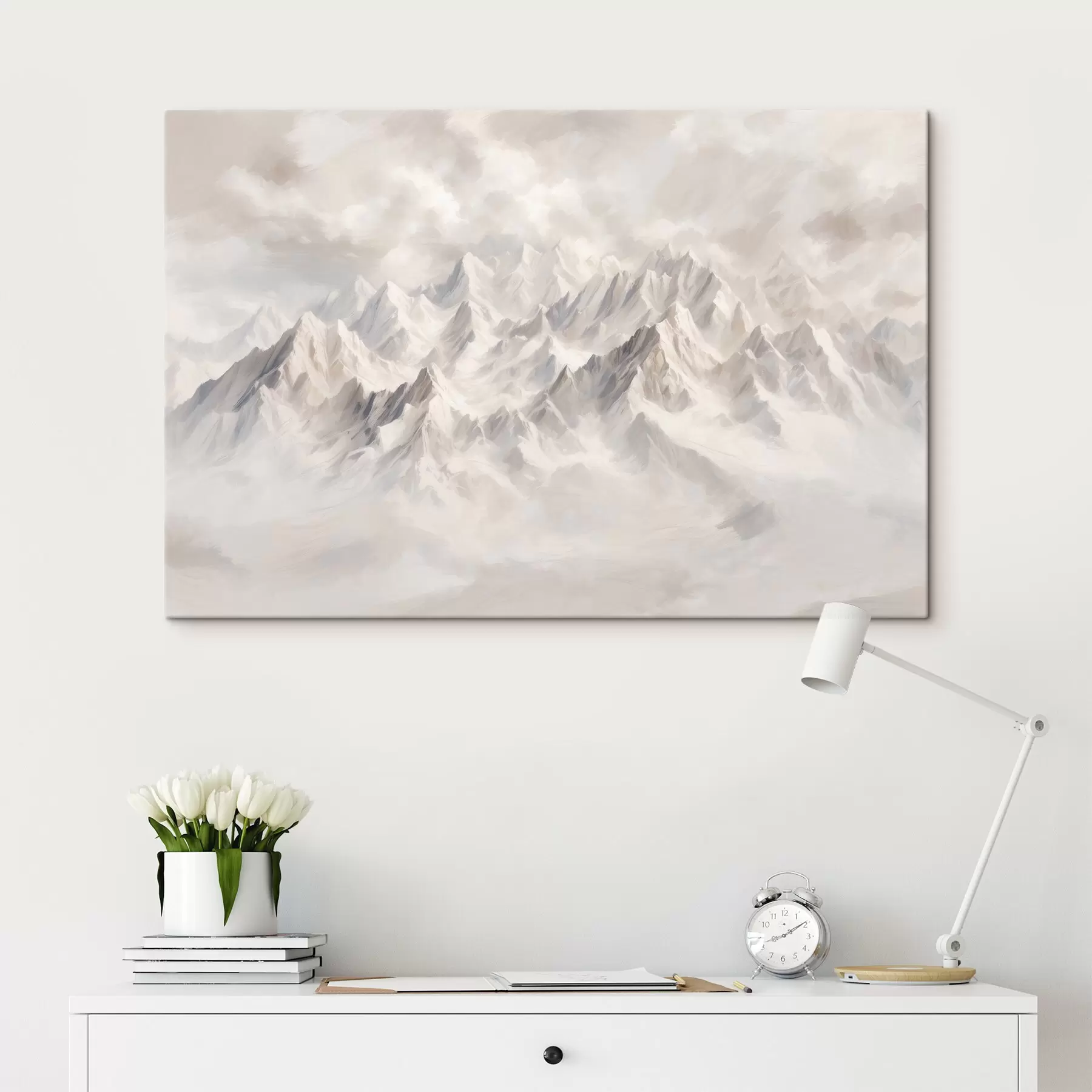 Pilt Valged lumised mäed udus s40629