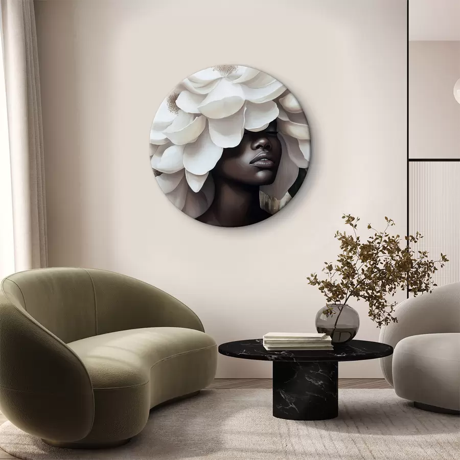 Fototapeedid Naine lilledega peas r40123