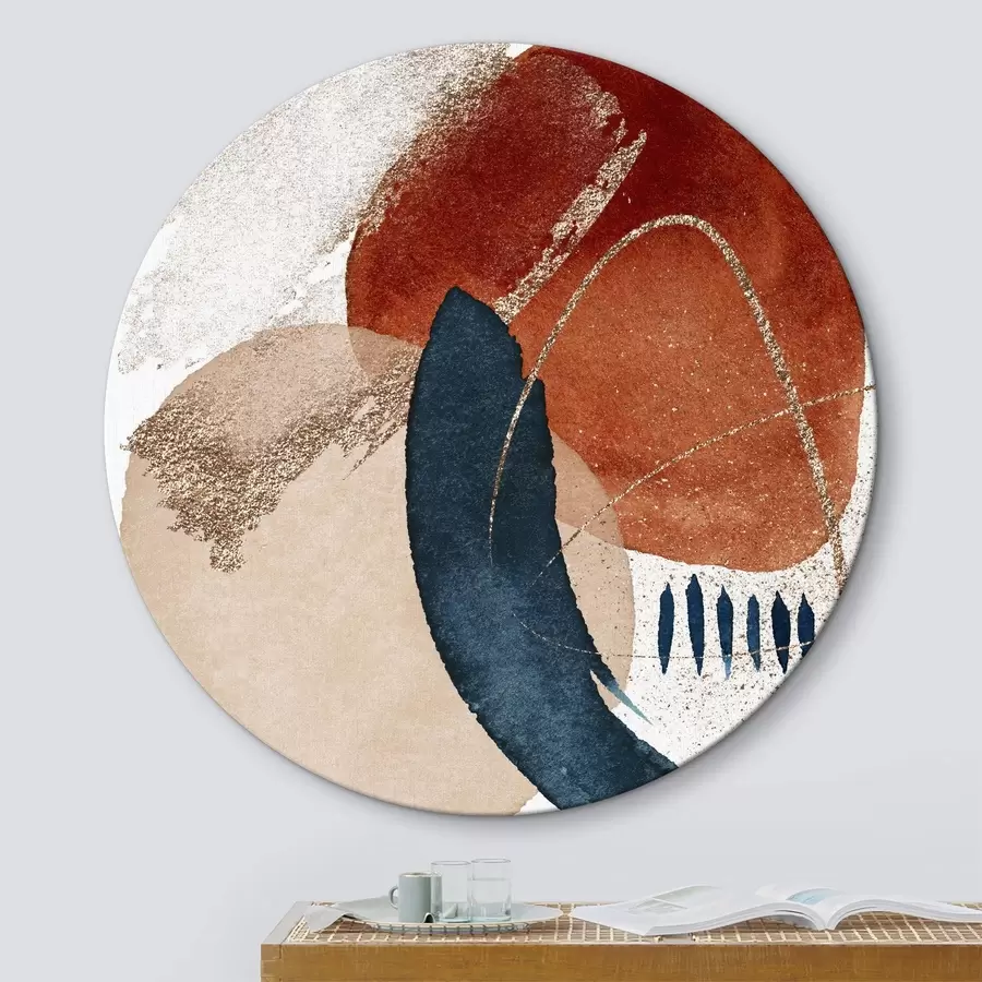 Fototapeedid Abstraktne teekond: Terrakota ja sügavsinine harmoonia r35954