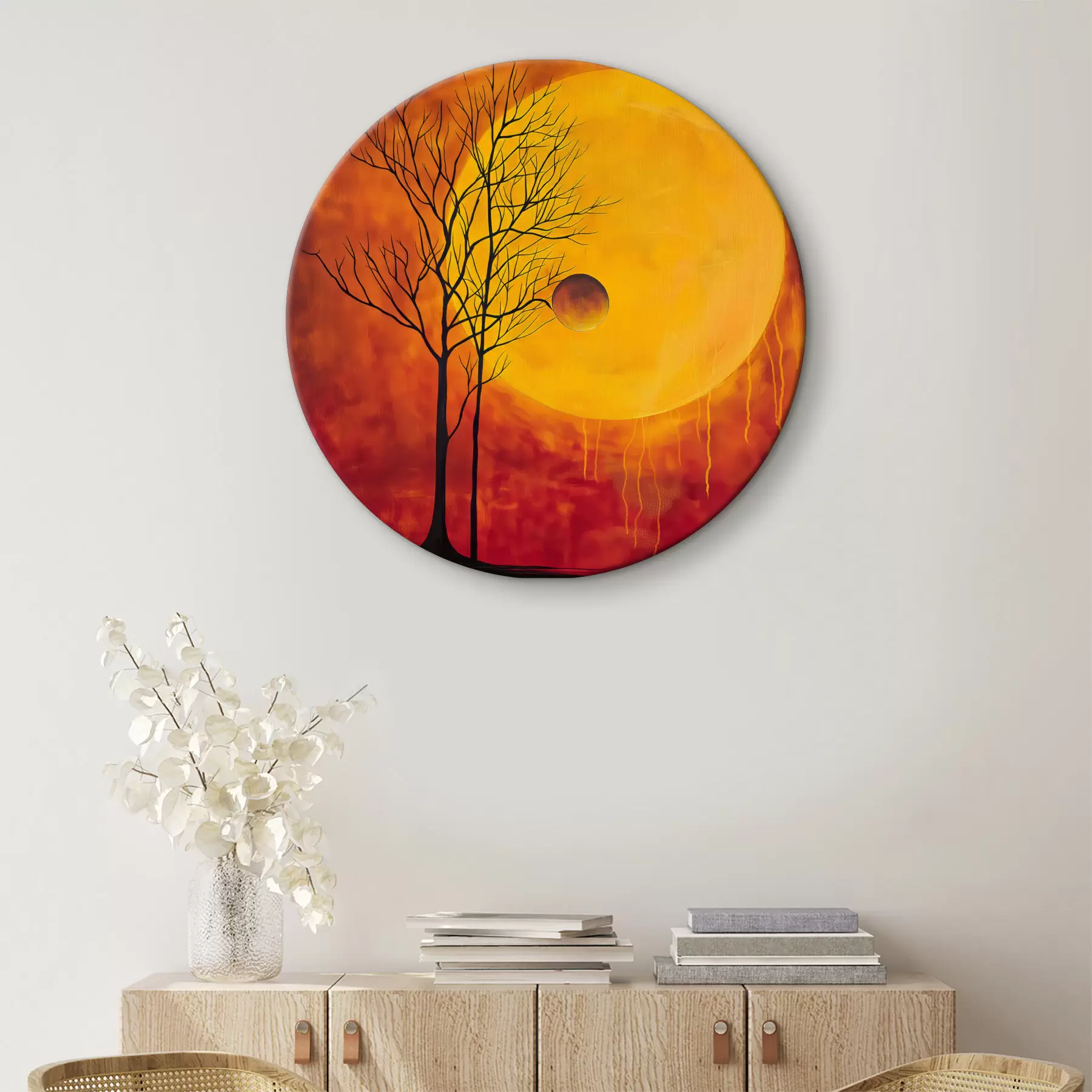 Fototapeedid Abstraktsioon, päike, punane, kollane r40005