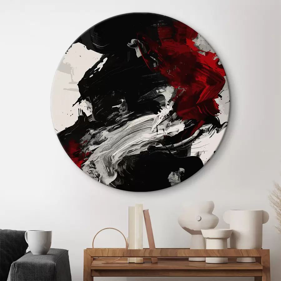 Pilt Must ja punane abstraktsioon r38550