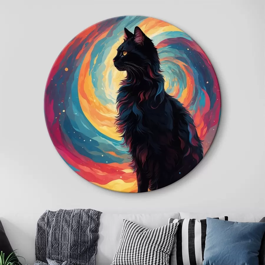 Pilt Must kass kosmose taustal r39370