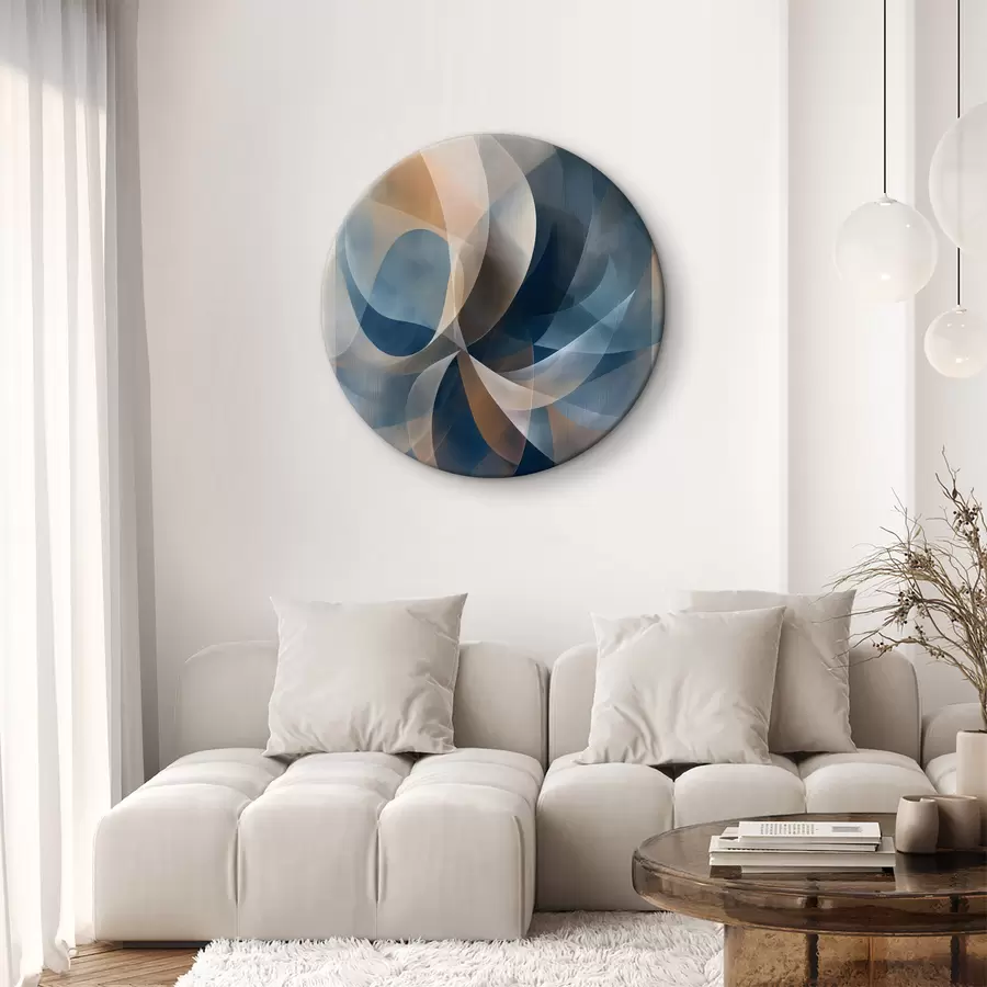 Fototapeedid sinine beež abstraktne lill r40245