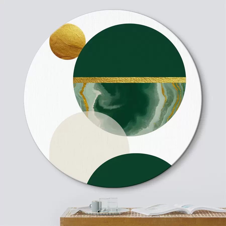 Pilt Smaragdne tasakaal: Geomeetriline disain koos looduslike toonidega r35985