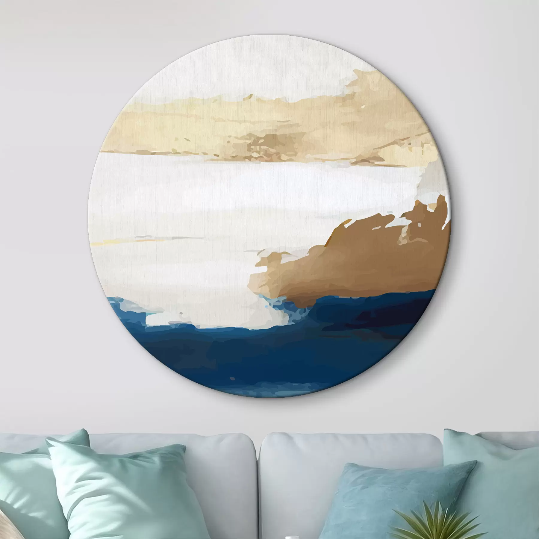 Pilt Kerge abstraktsus siniste aksentidega r36622