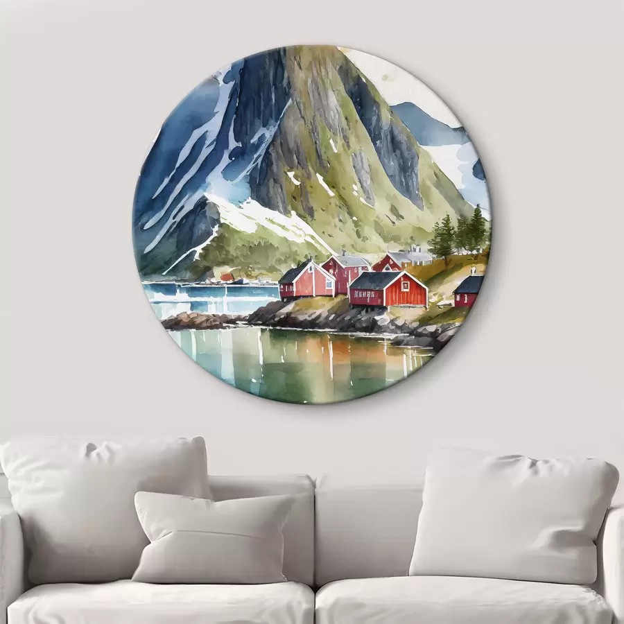 Pilt Norra, loodus, akvarell, Lofoodid, akvarellid r36685