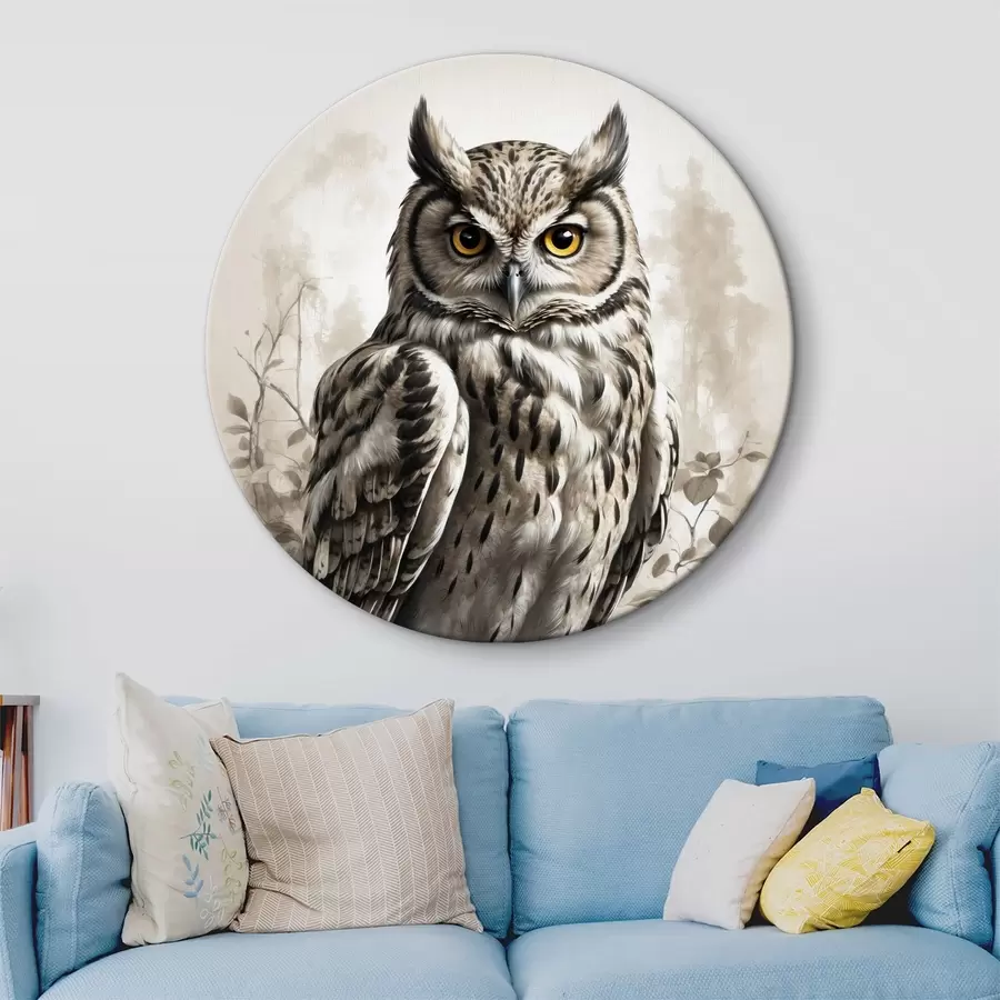 Pilt Öökull mustvalgel taustal r38118