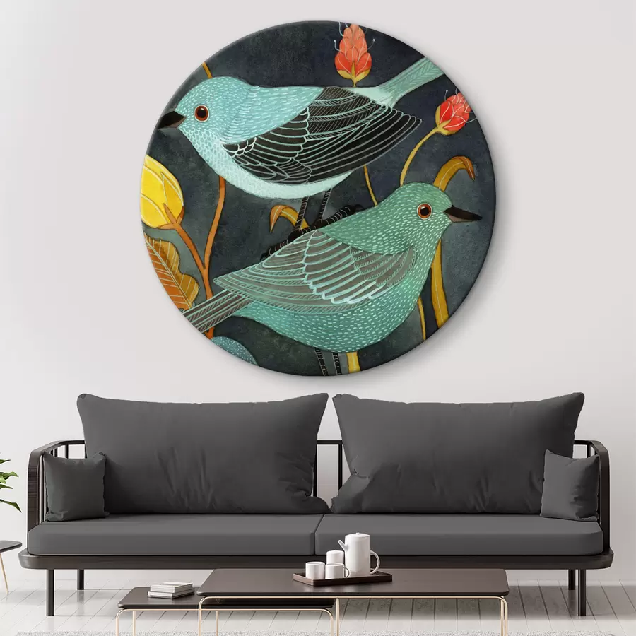 Pilt Kolm lindu vaatavad ringi r03061