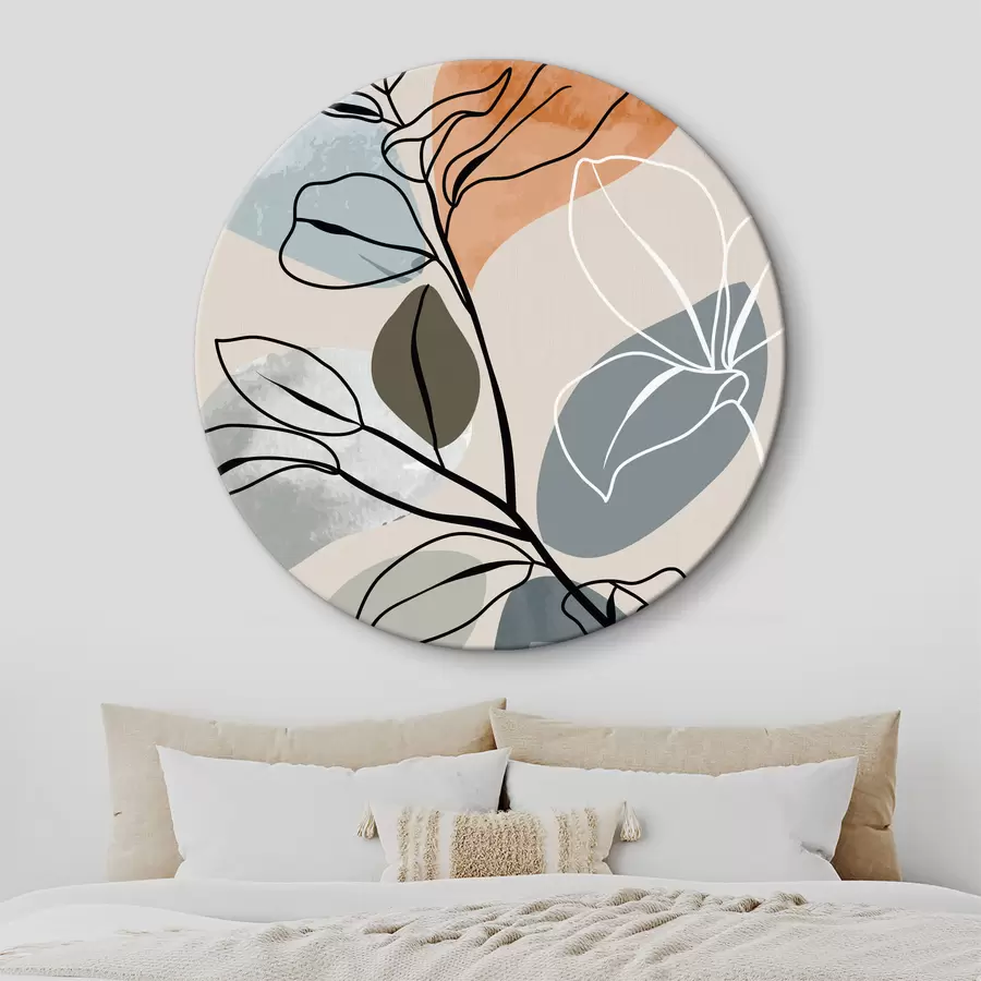 Pilt Akvarell lehed boheemlaslikus stiilis r36817