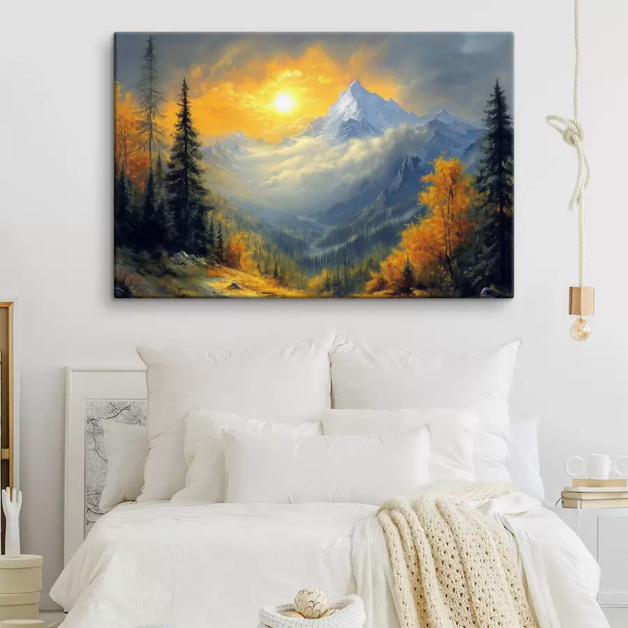 Pilt päike üle mägede sügisel s42006