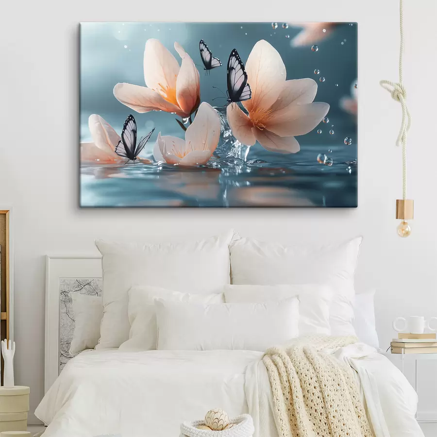 Pilt õrnad lilled vee peal s42008