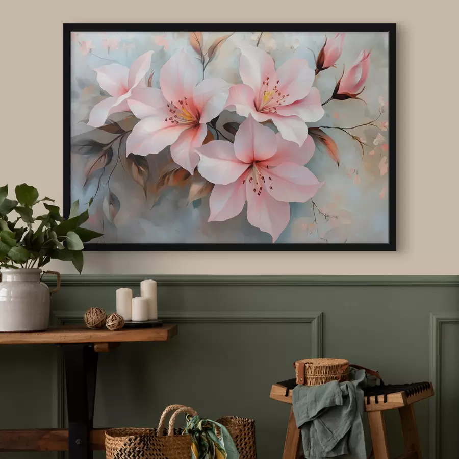 Fototapeedid õrnad roosad lilled f42010