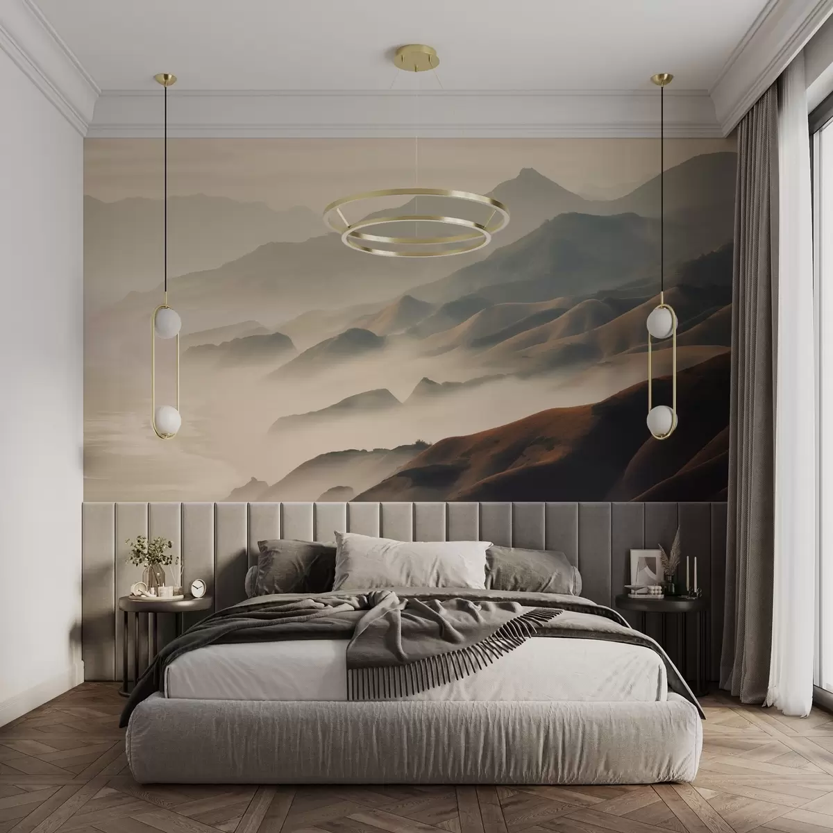 Fototapeedid Mäed udus w02430