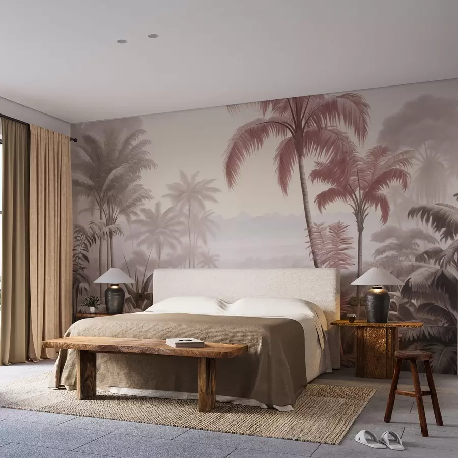 Fototapeedid Troopiline maastik vintage stiilis w02439