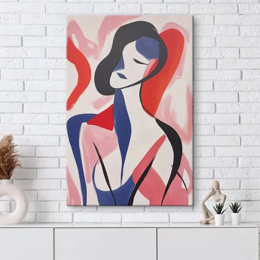 Pilt Abstraktne portree, pintslitõmmete imitatsioon s42030