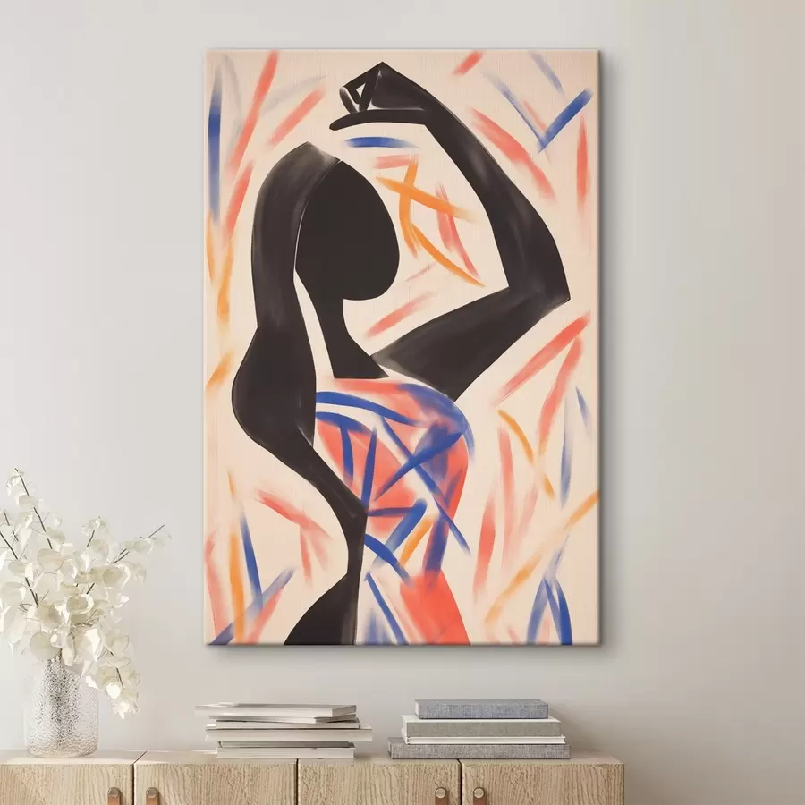 Pilt Tüdruk abstraktne imitatsioon pintslitõmme s42038