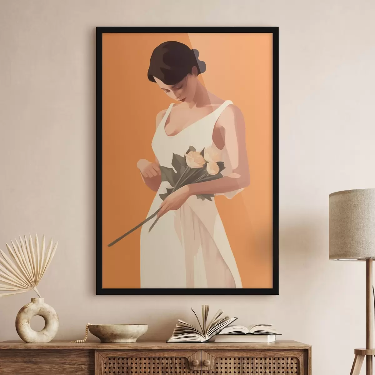 Plakat Tüdruk ja lilled f41798