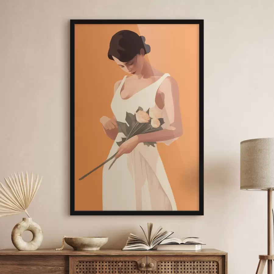 Fototapeedid Tüdruk ja lilled f41798