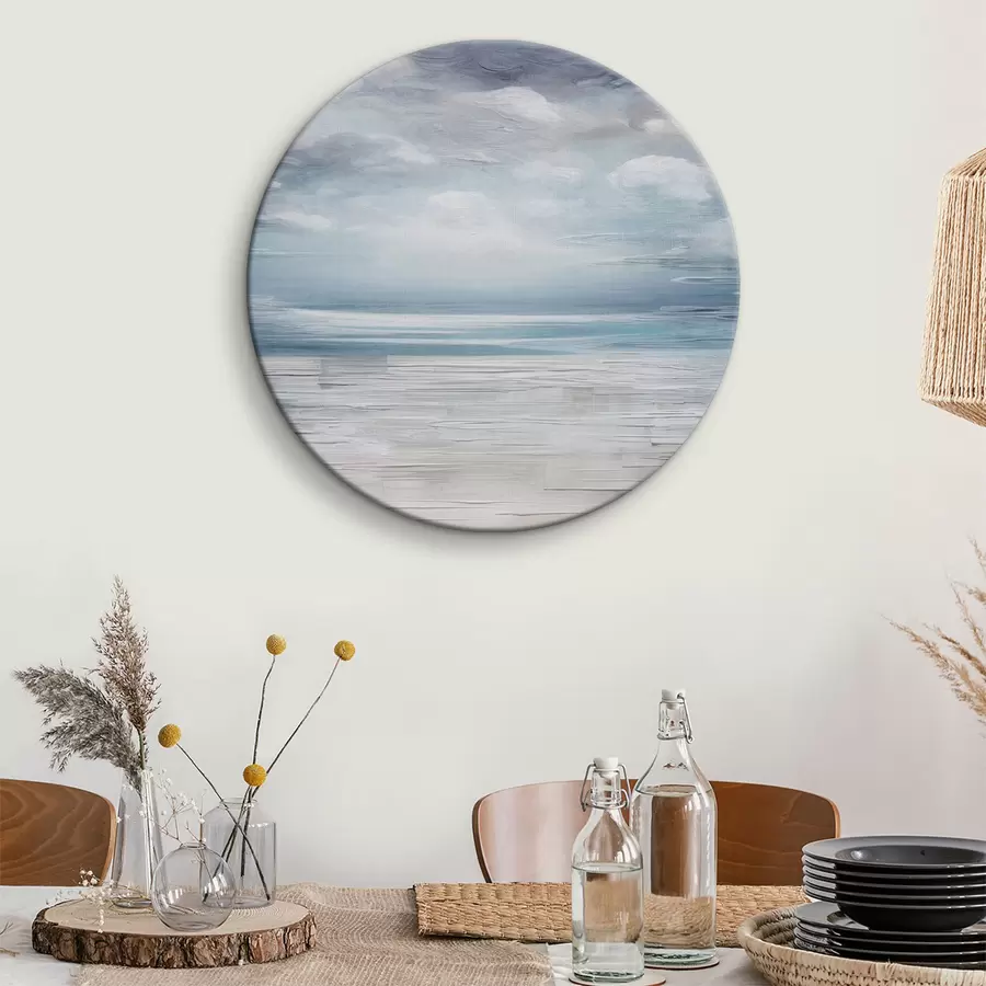 Pilt Abstraktsioon halli ja sinise tooniga värvidega r35715