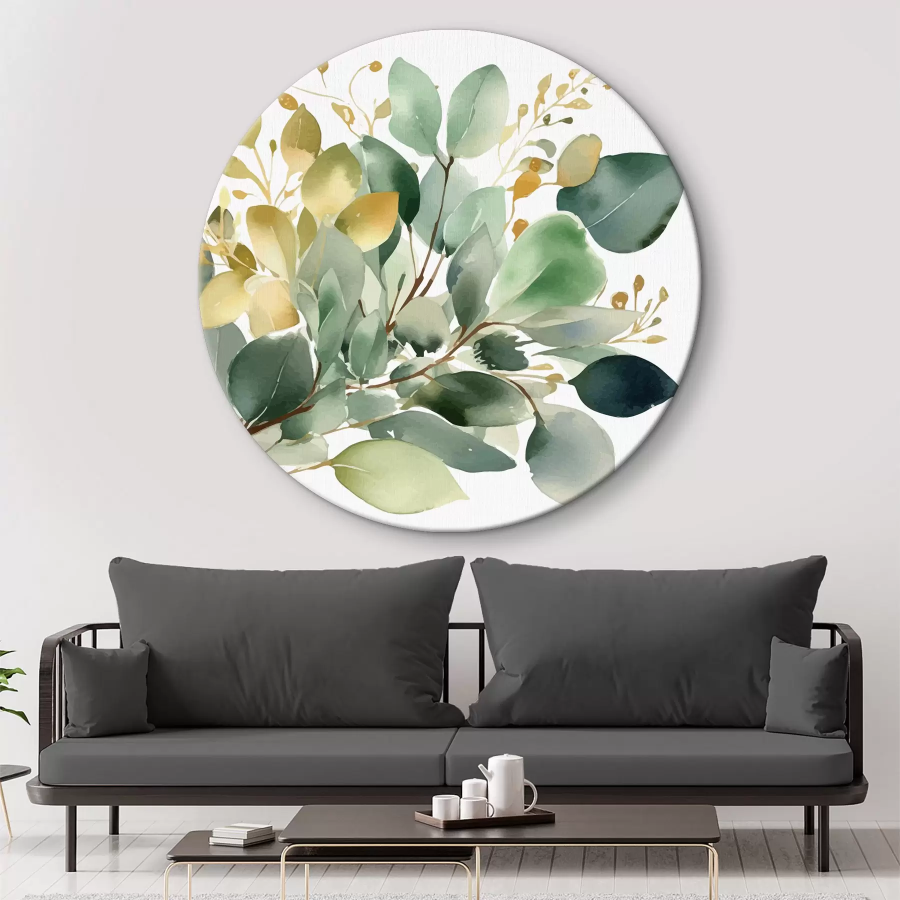 Pilt Eukalüpti okste kimp akvarellistiilis r36365