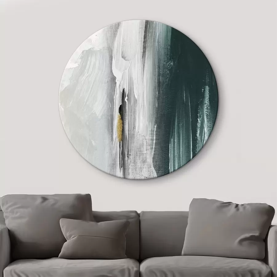 Pilt Abstraktne maalimine valgete ja roheliste värvidega r37158