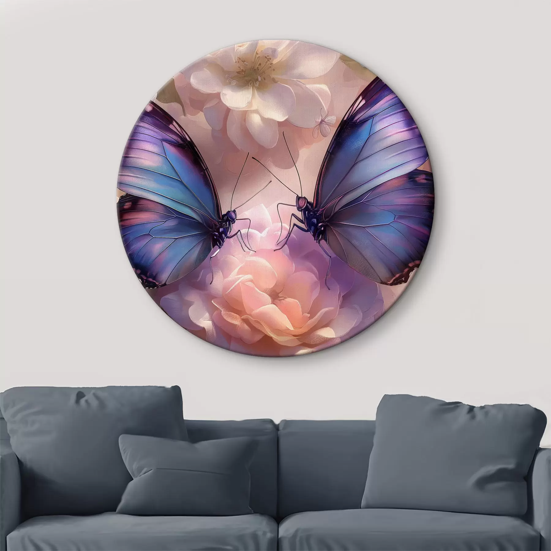 Pilt Kaks akvarellistiilis lillelist liblikat r38534