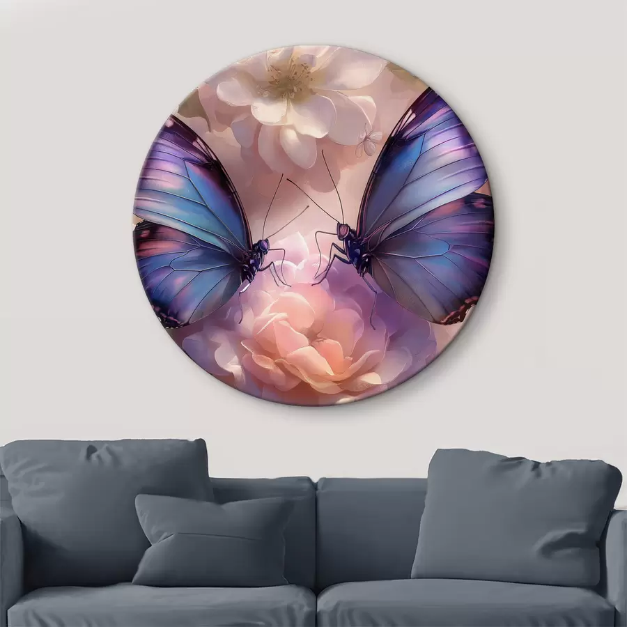 Pilt Kaks akvarellistiilis lillelist liblikat r38534