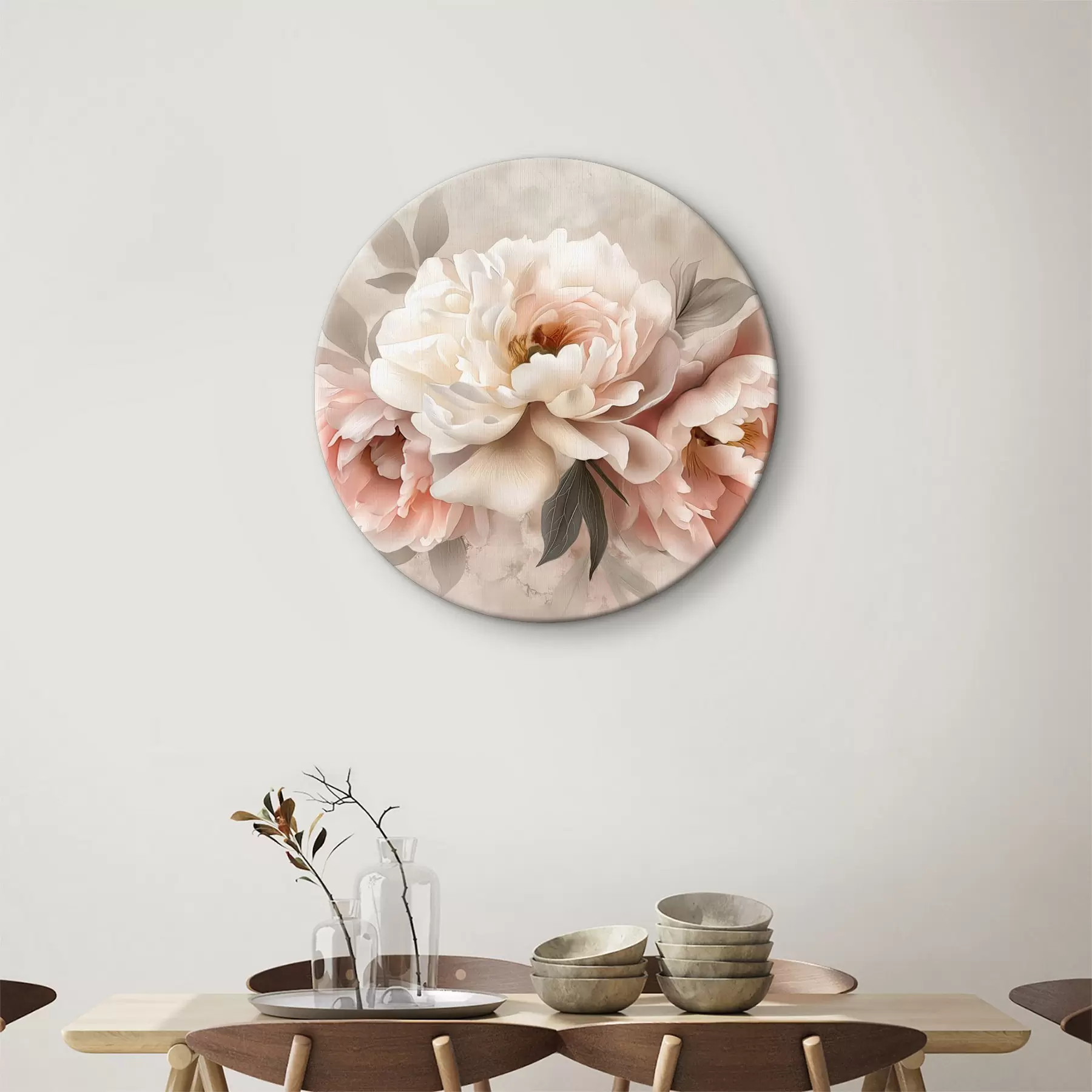 Pilt Abstraktne roosades toonides pojengide kimp r39324