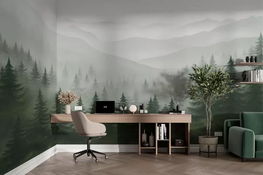 Fototapeedid Udune roheline mets w02450