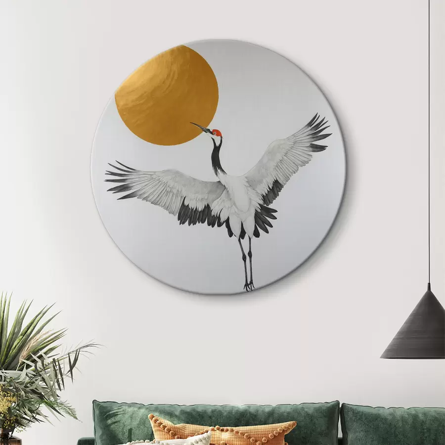 Pilt Päikese poole lendav kraana r38195