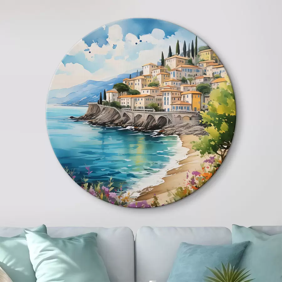 Pilt maaliline mererand Itaalia linnas r39298