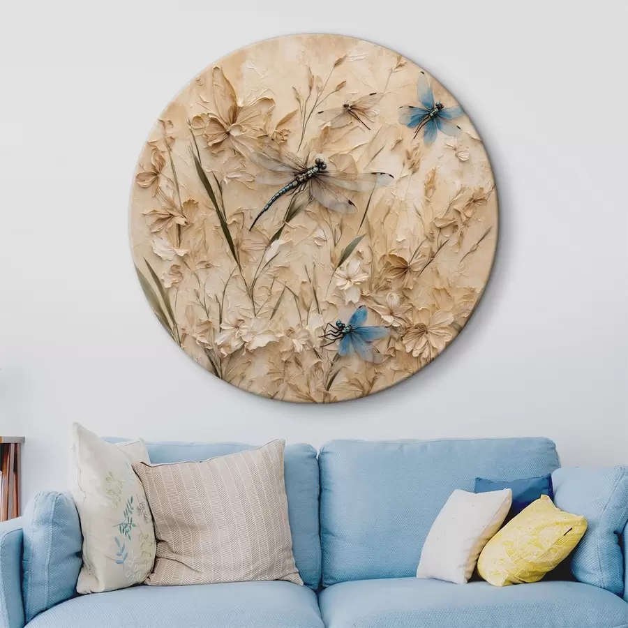 Pilt Dragonflies abstraktsel beežil taustal r39600